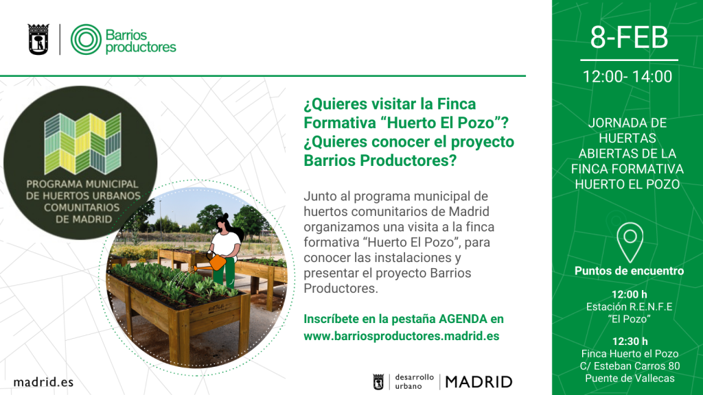 Jornada de Huertas Abiertas de la Finca Formativa "Huerto el Pozo" -